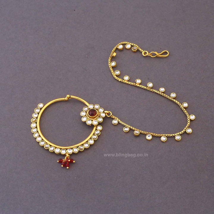 Maroon Lavika Kundan Bridal Jewellery Set