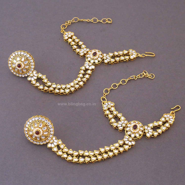 Maroon Lavika Kundan Bridal Jewellery Set