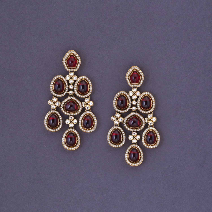 Maroon Madhura Semi-Bridal Jewellery Set