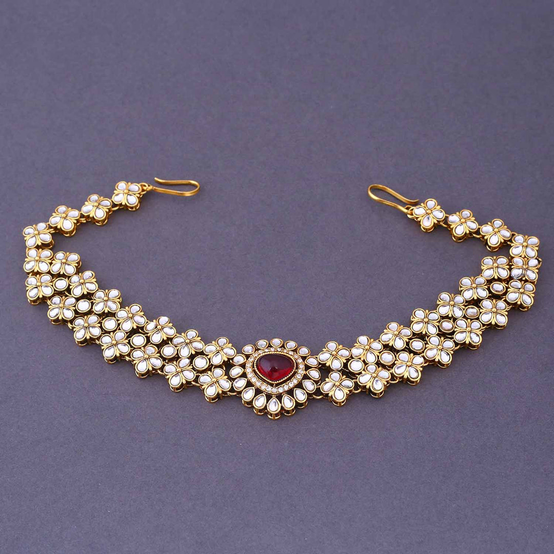 Maroon Madhura Semi-Bridal Jewellery Set