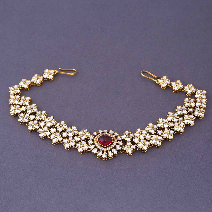 Maroon Madhura Semi-Bridal Jewellery Set