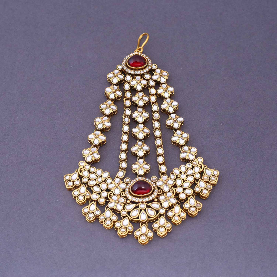 Maroon Madhura Semi-Bridal Jewellery Set