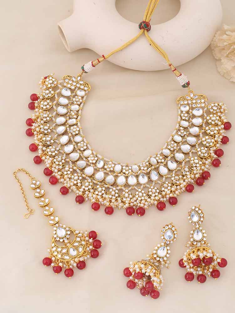 Maroon Mahima Jewellery Set
