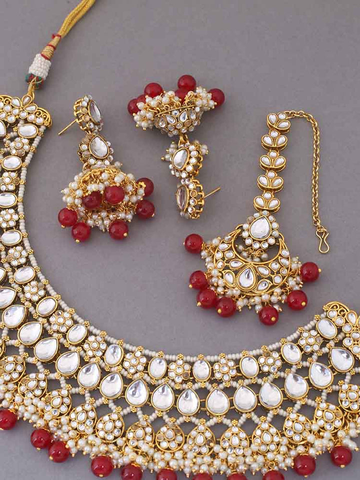 Maroon Mahima Jewellery Set