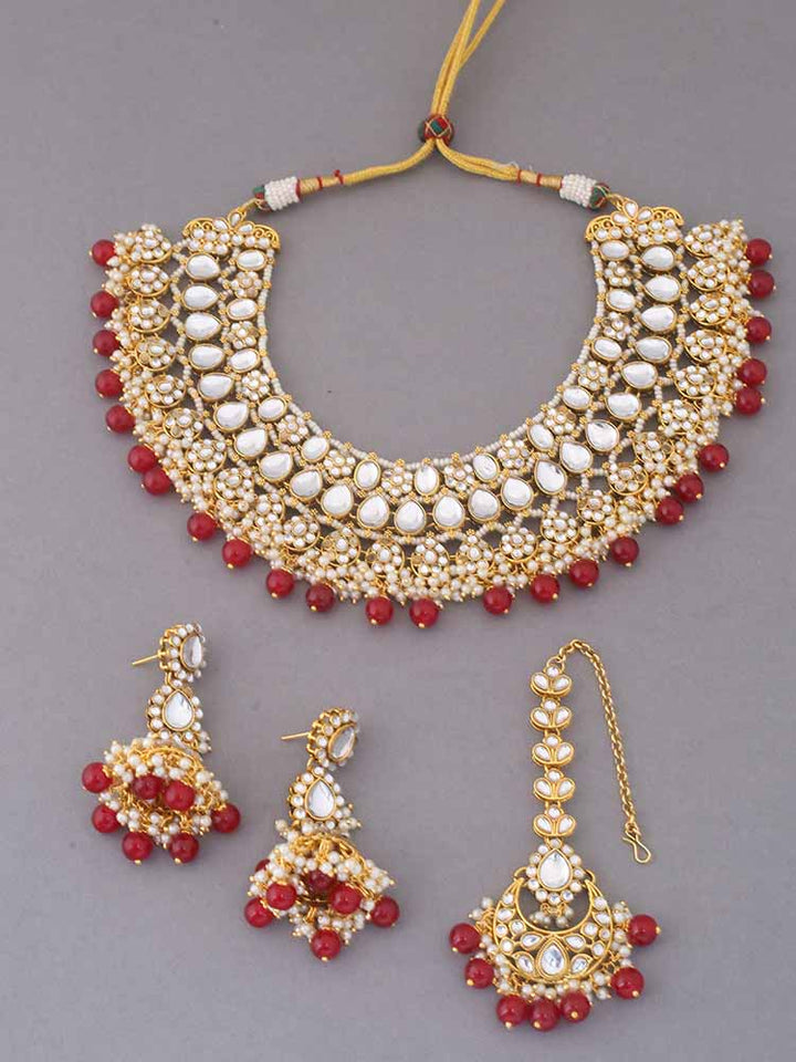 Maroon Mahima Jewellery Set