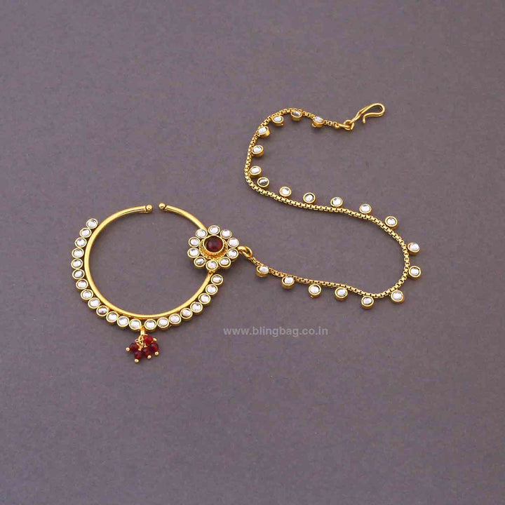 Maroon Opalina Bridal Jewellery Set