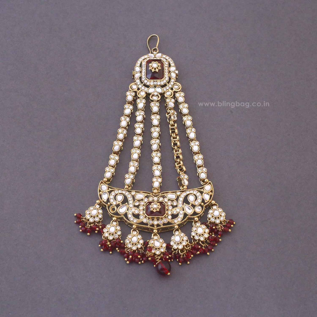 Maroon Parineeta Bridal Jewellery Set