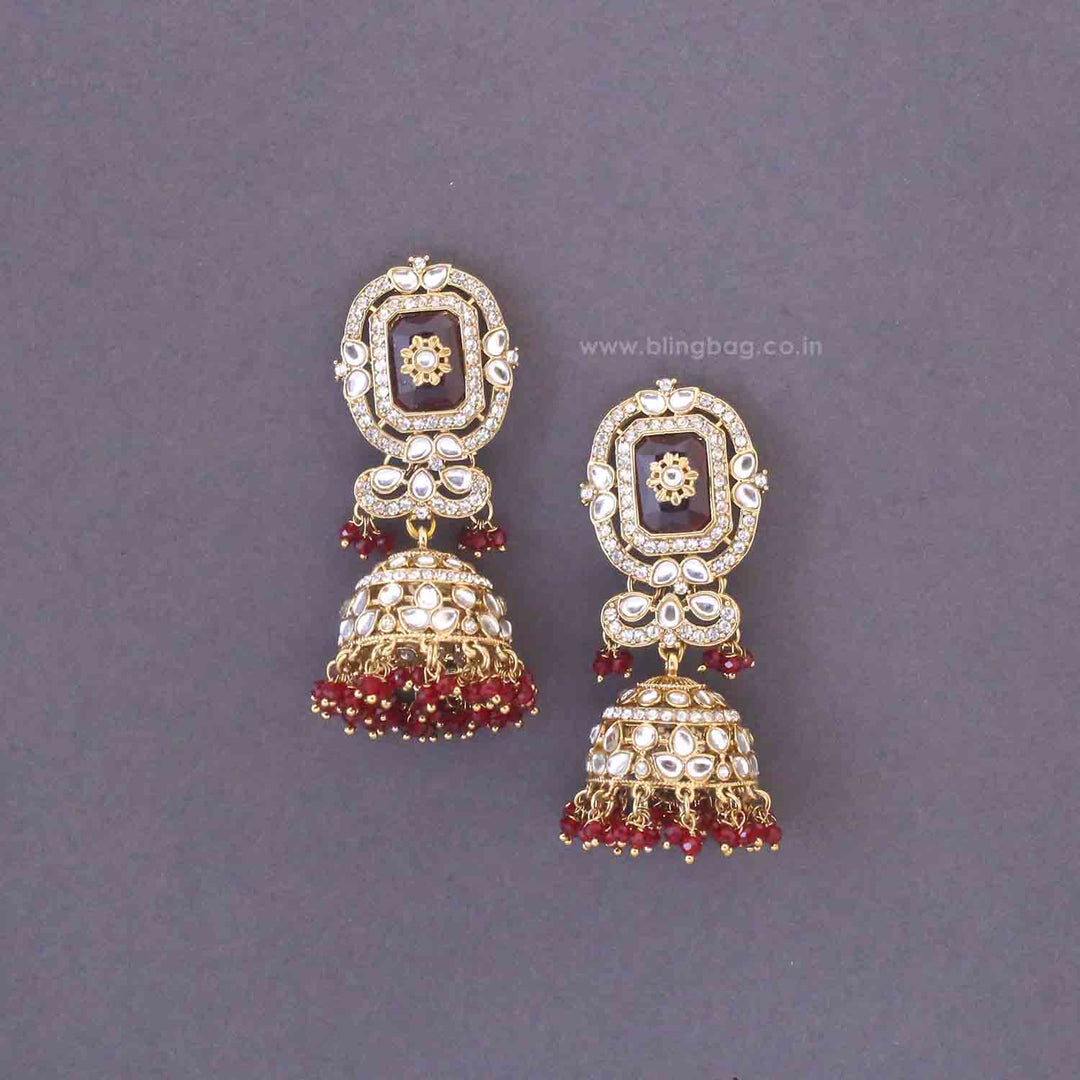 Maroon Parineeta Bridal Jewellery Set