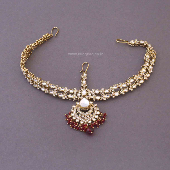 Maroon Sneha Bridal Jewellery Set