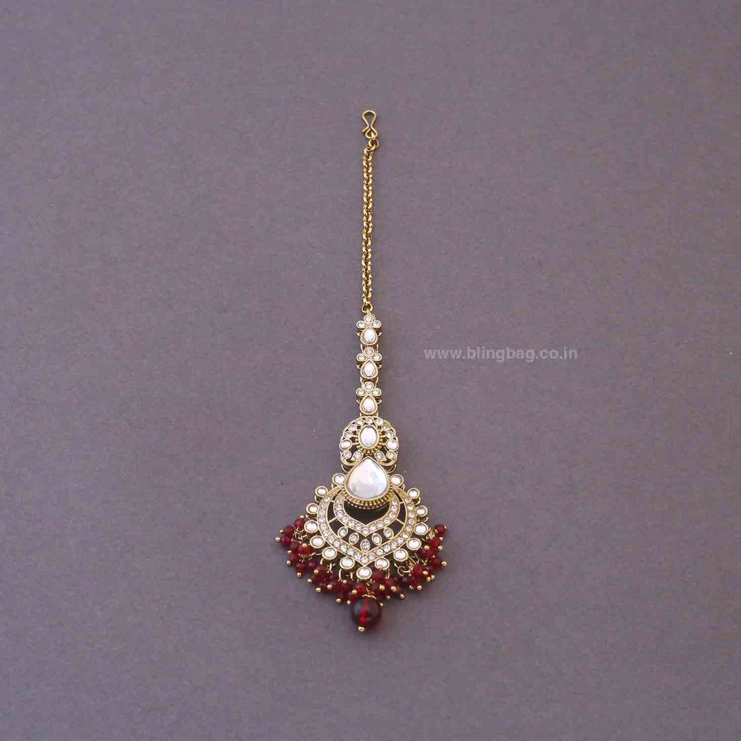 Maroon Sneha Bridal Jewellery Set
