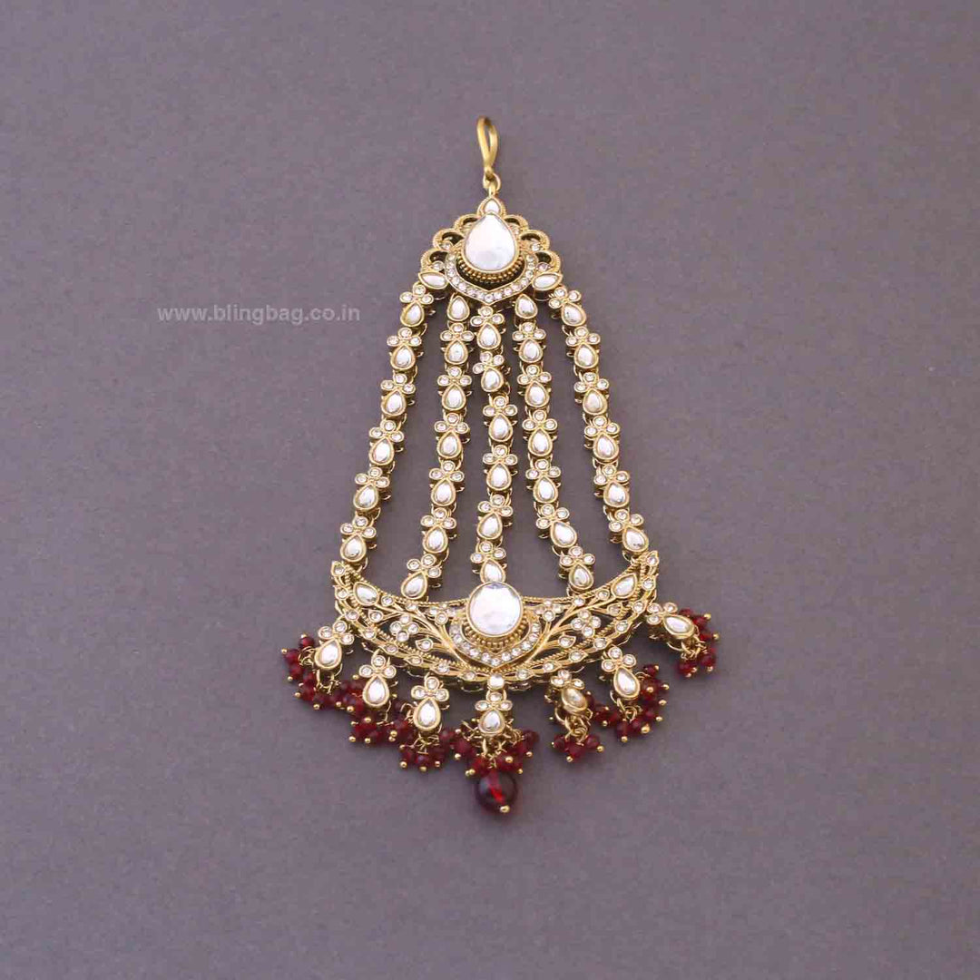 Maroon Sneha Bridal Jewellery Set
