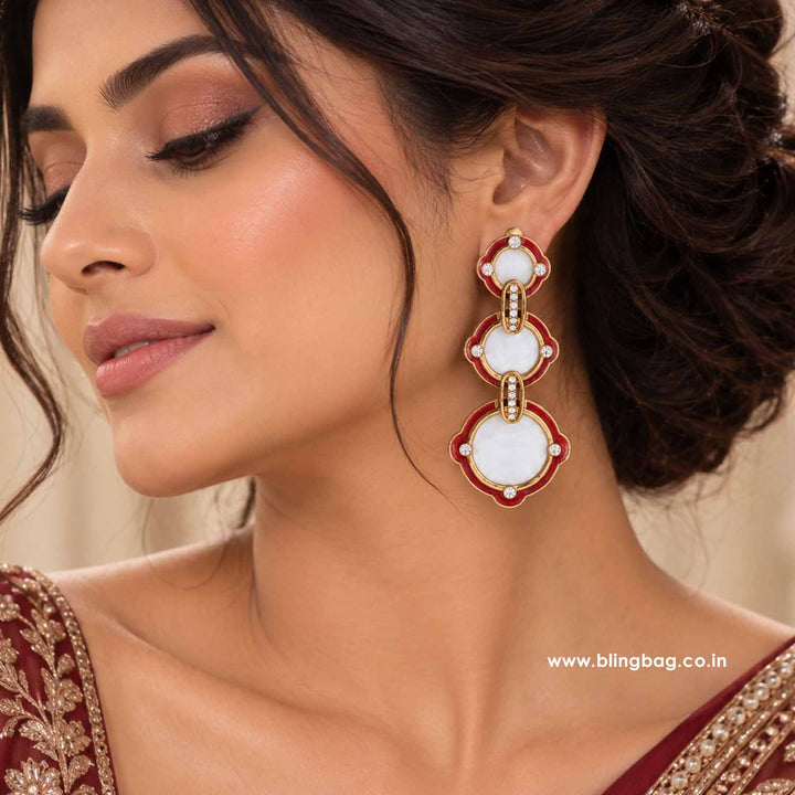 Maroon Sofiya Danglers - EOSS