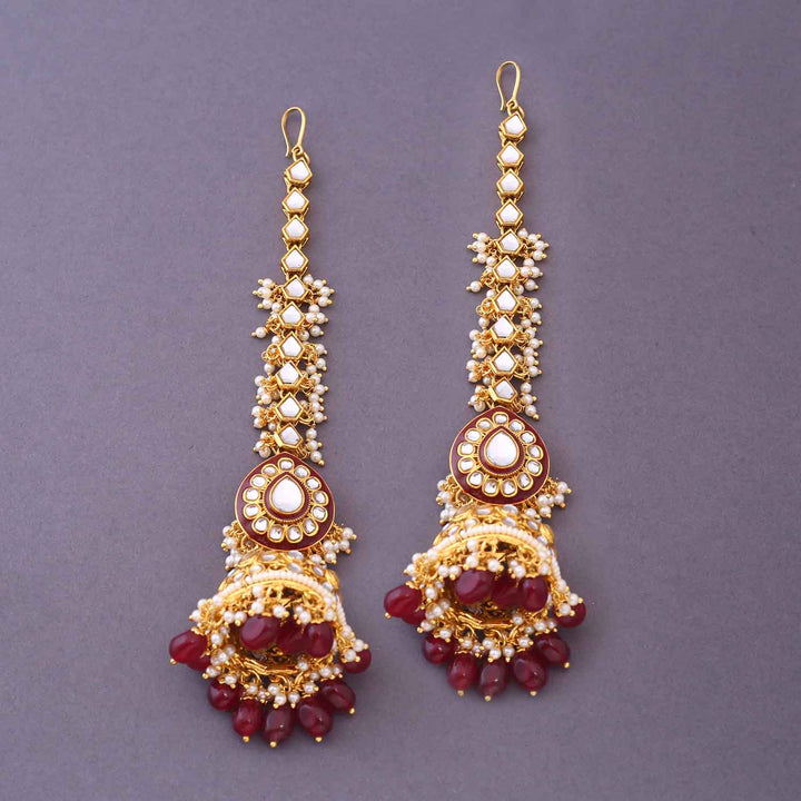 Maroon Suhani Bridal Jewellery Set