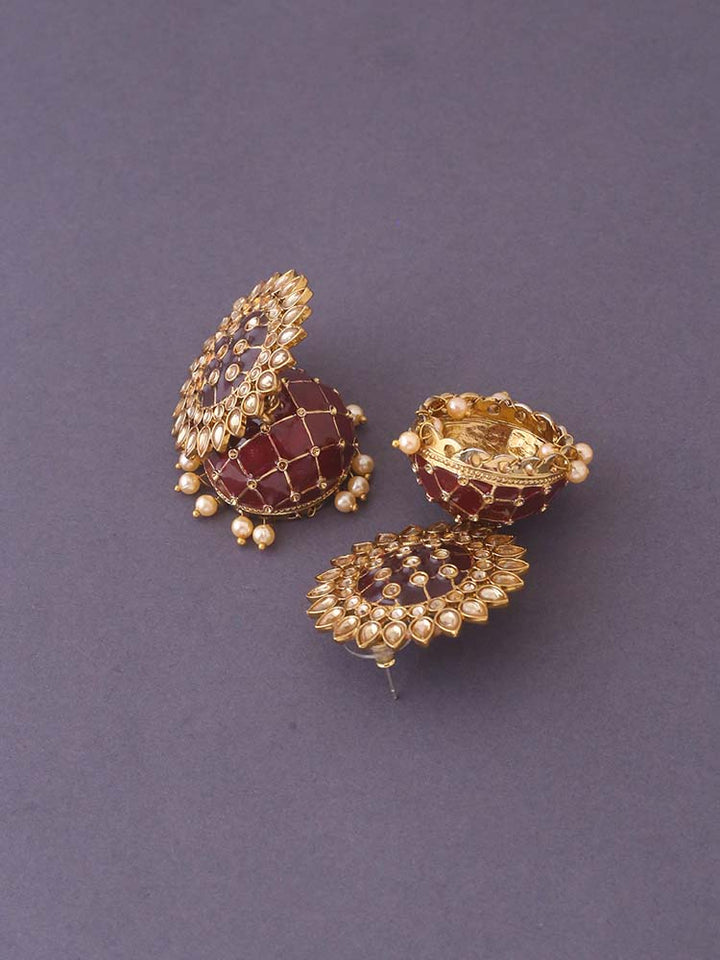 Maroon Suraj Jhumkis