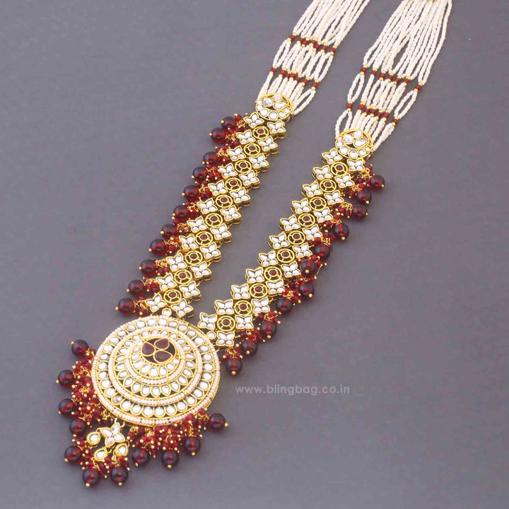 Maroon Tarini Bridal Jewellery Set