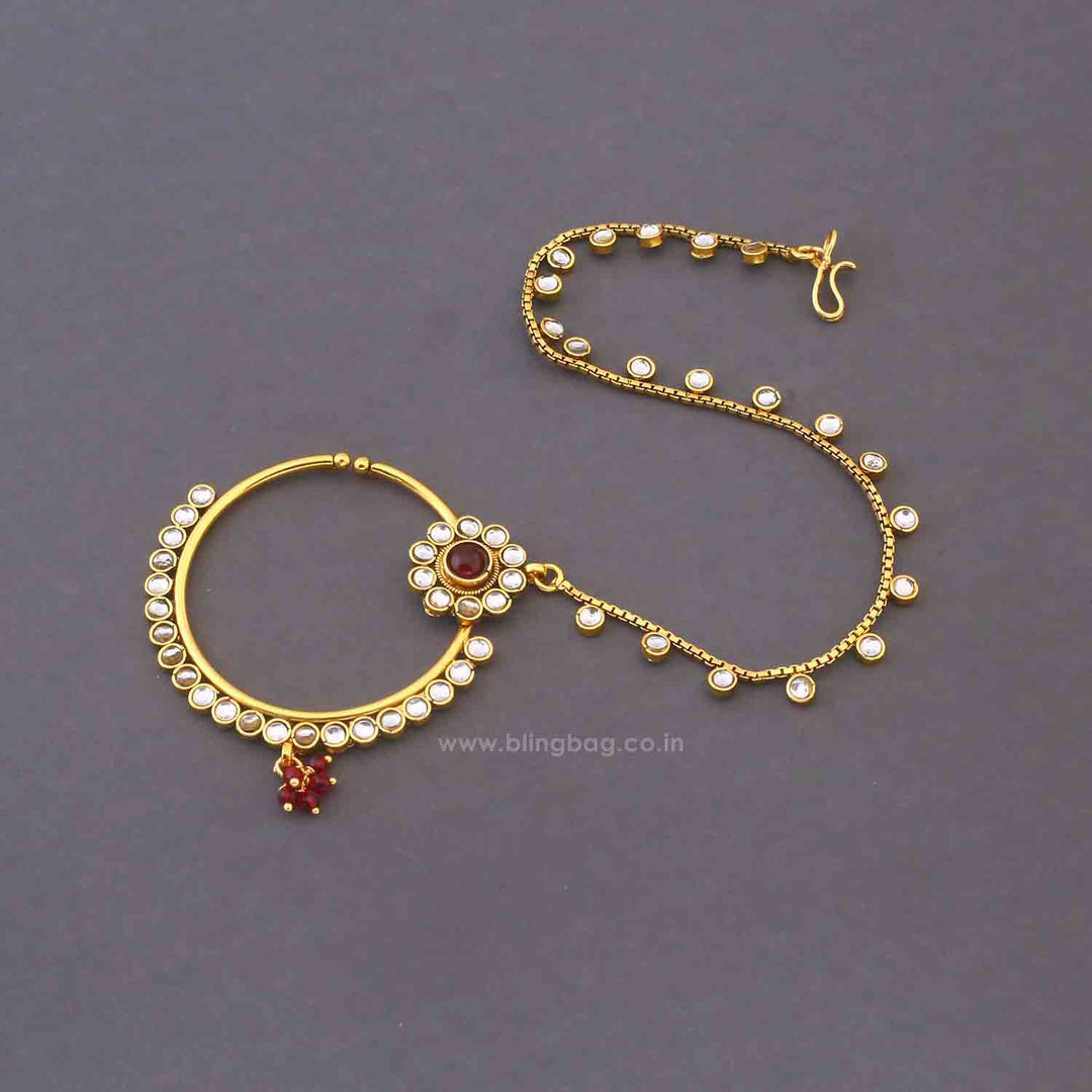 Maroon Tarini Bridal Jewellery Set