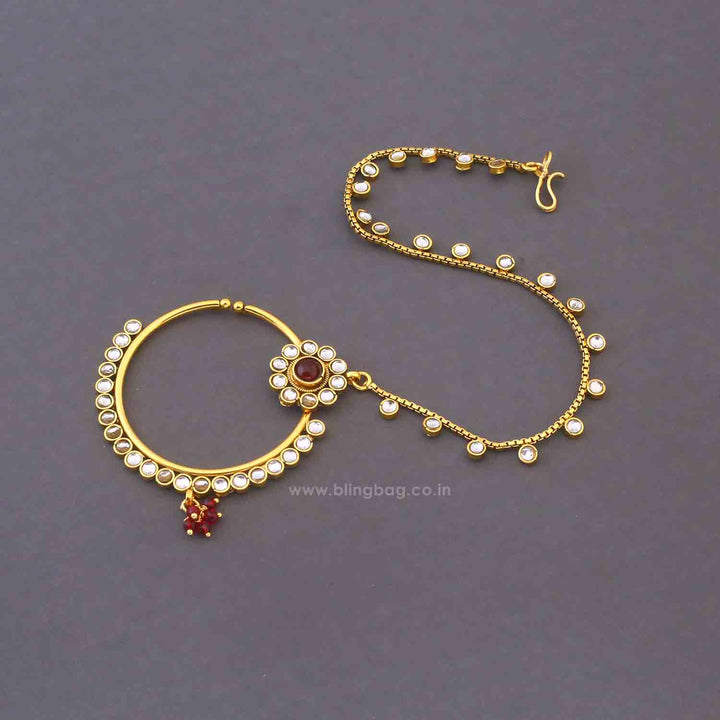 Maroon Tarini Bridal Jewellery Set