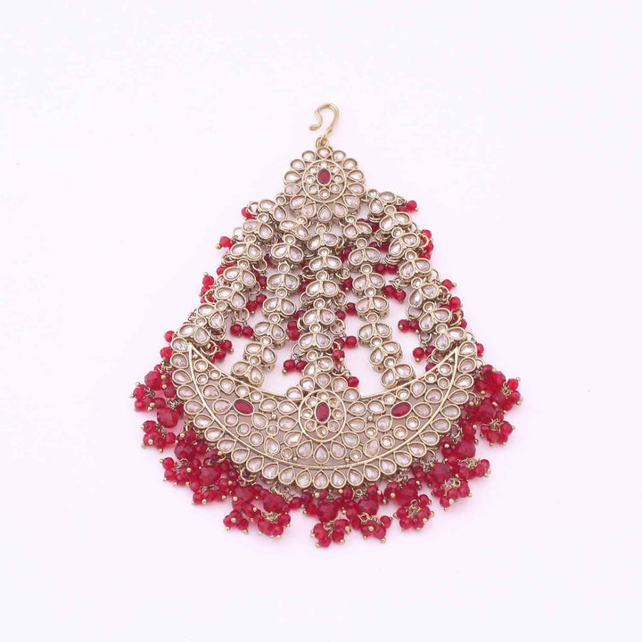 Maroon Ushana Bridal Jewellery Set