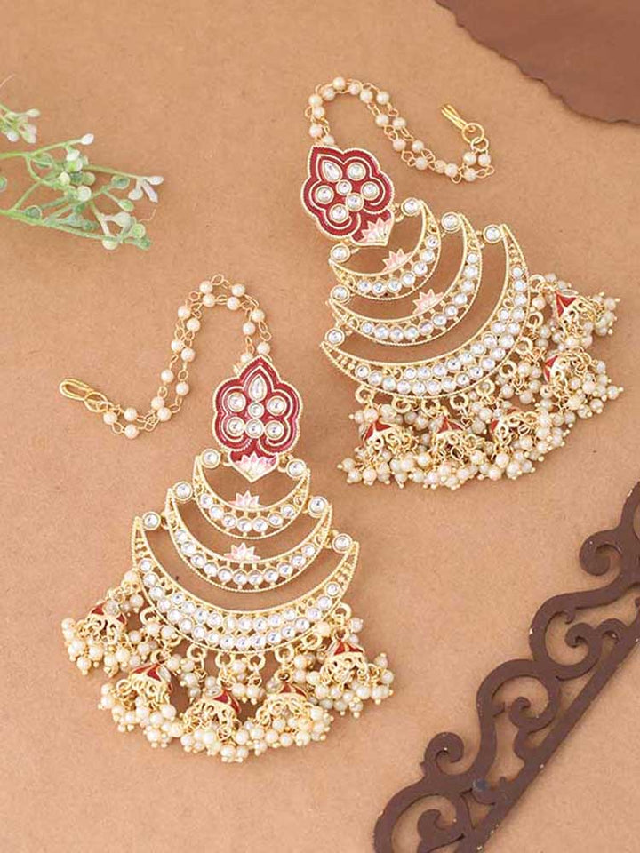 Maroon Veena Sahara Chandbalis