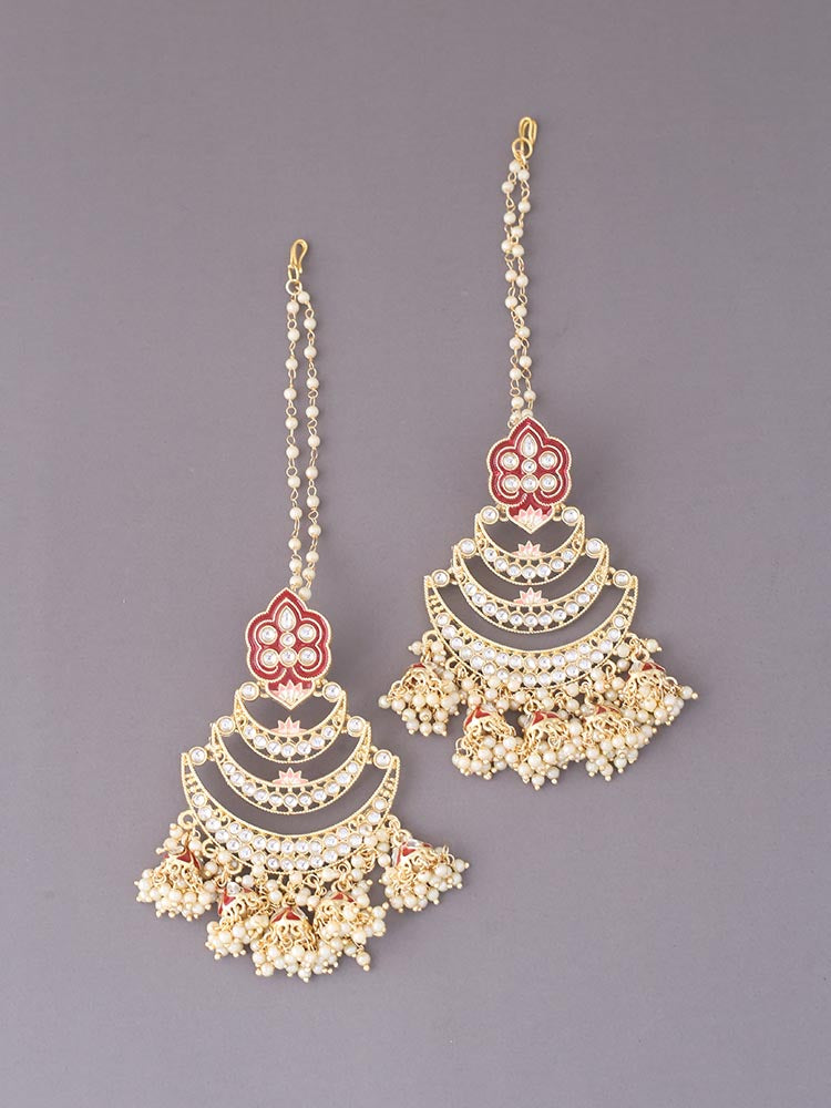 Maroon Veena Sahara Chandbalis