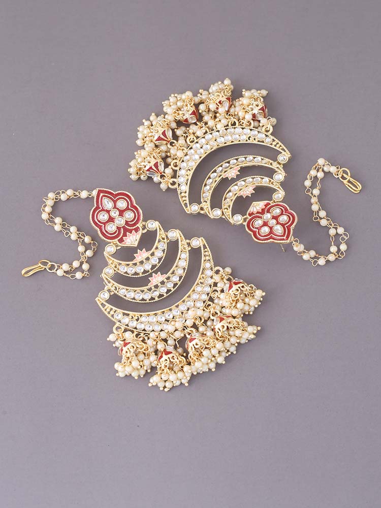 Maroon Veena Sahara Chandbalis