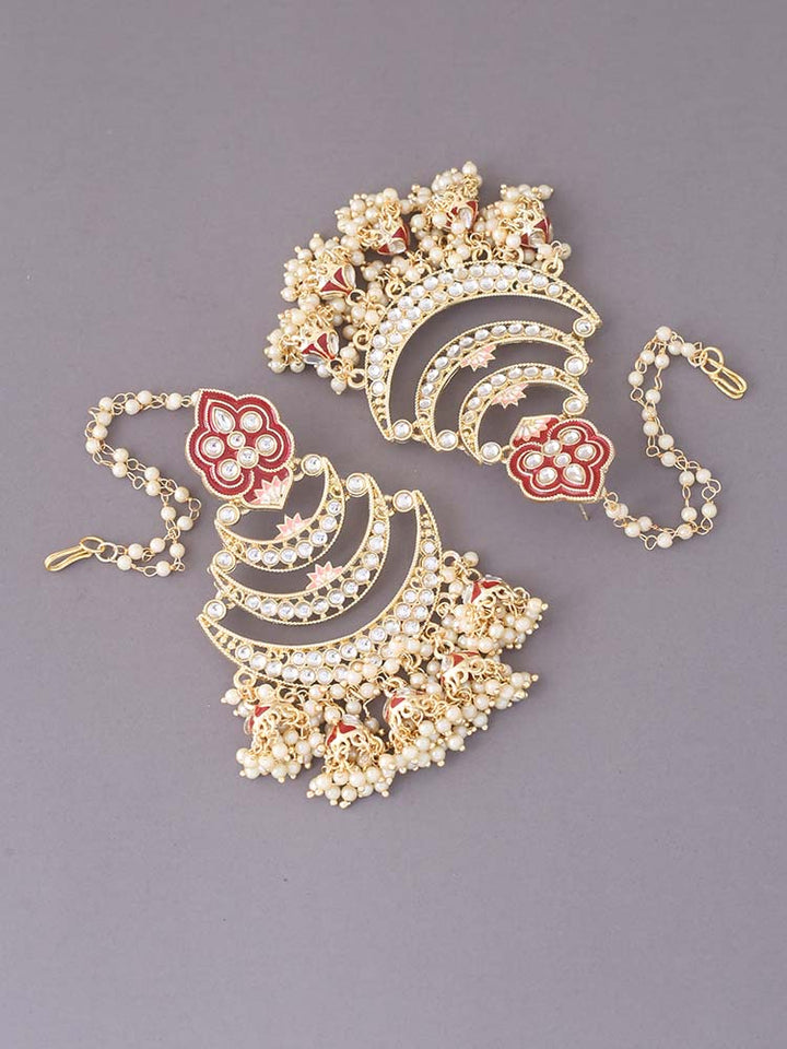 Maroon Veena Sahara Chandbalis