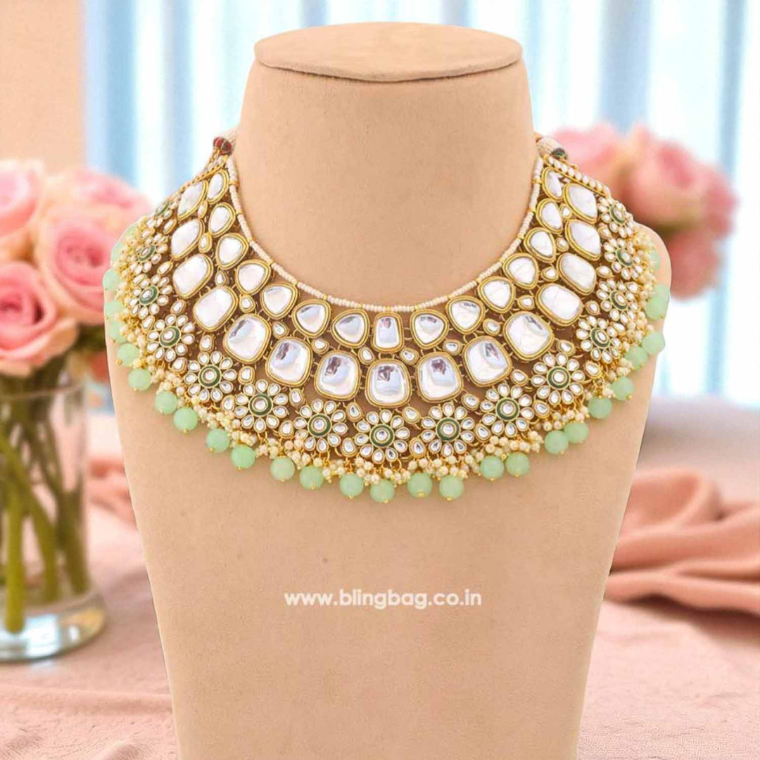 Mint Aadhila Kundan Jewellery Set