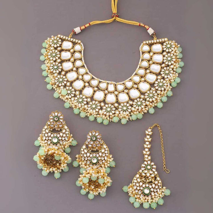 Mint Aadhila Kundan Jewellery Set