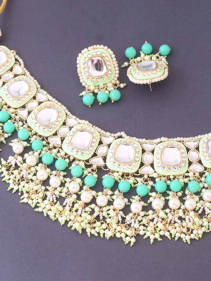 Mint Aakashi Jewellery Set