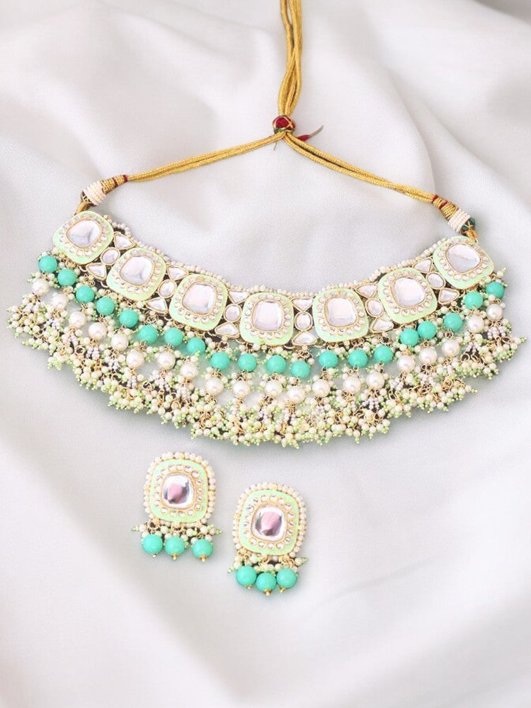 Mint Aakashi Jewellery Set