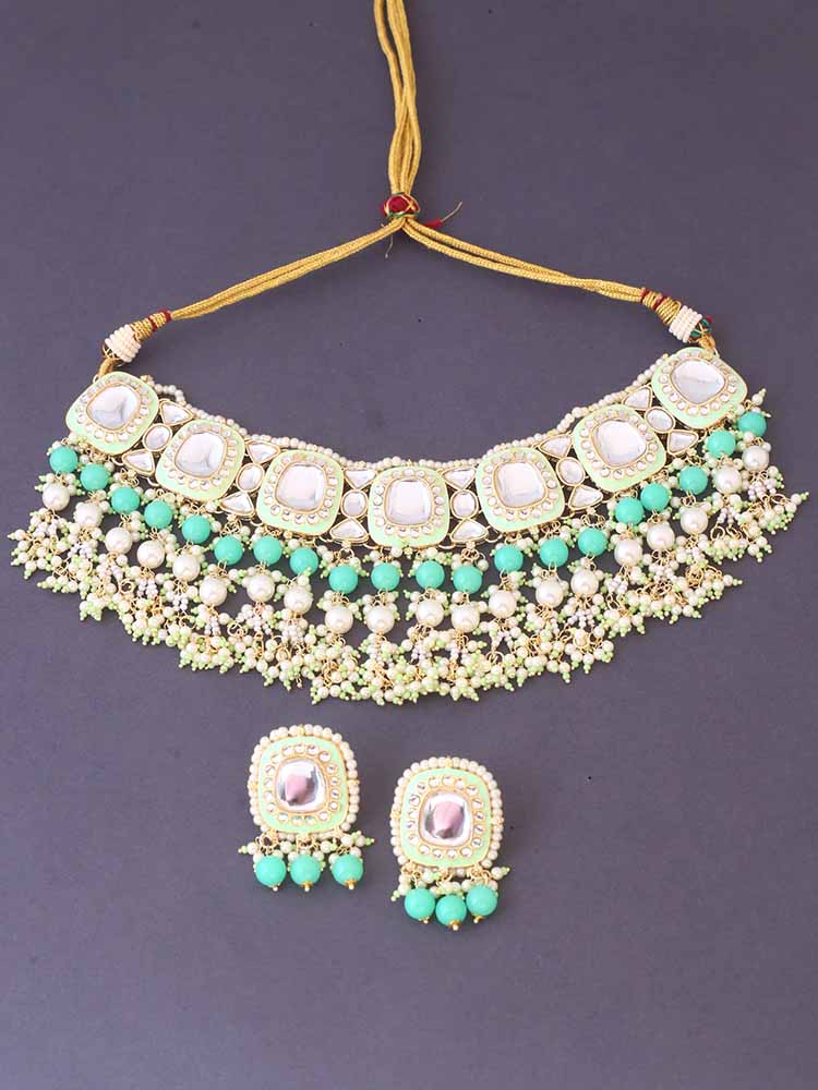 Mint Aakashi Jewellery Set