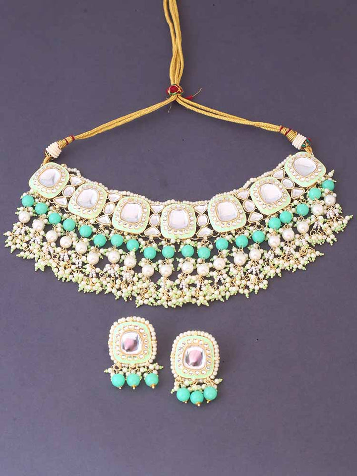 Mint Aakashi Jewellery Set