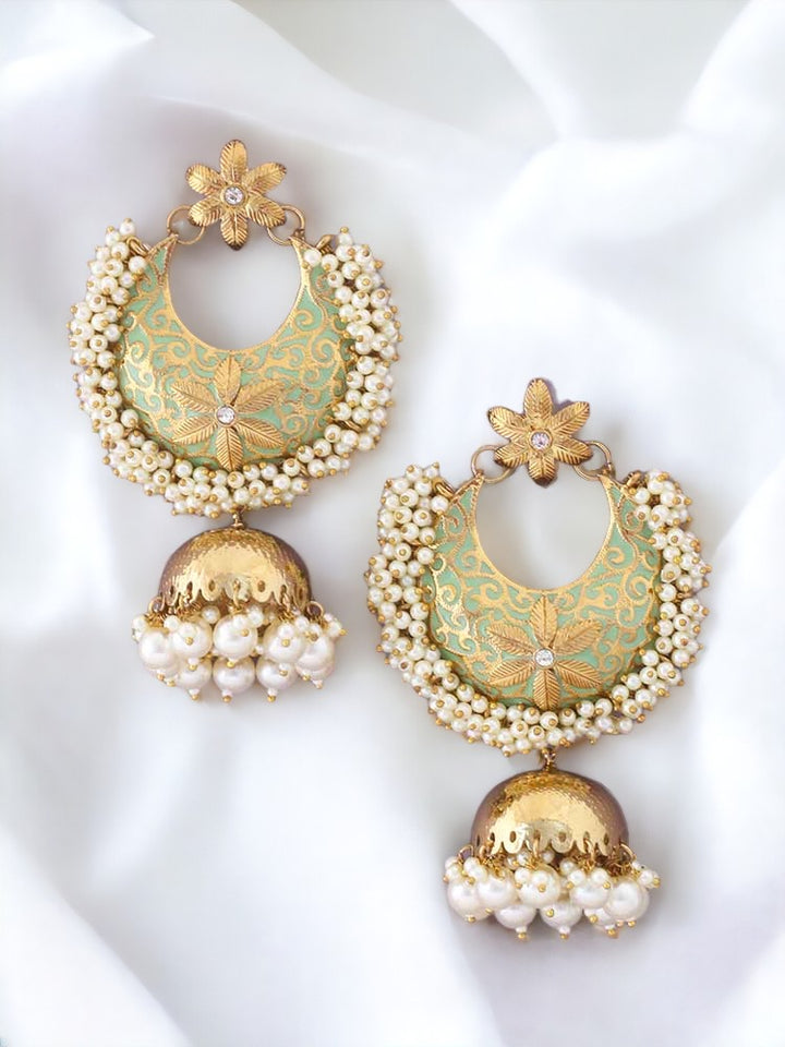 Mint Aakriti Ethnic Jhumkis