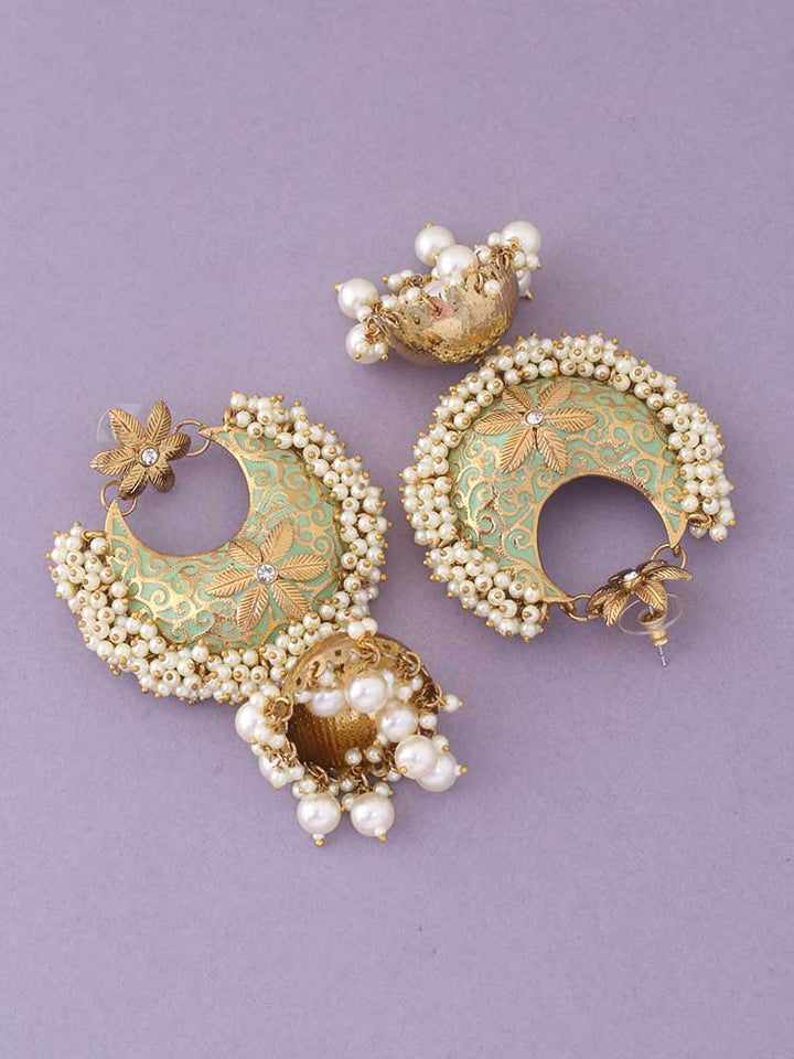 Mint Aakriti Ethnic Jhumkis