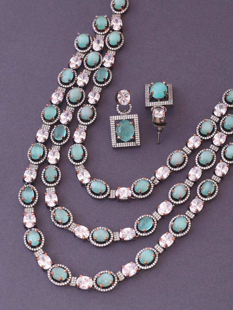 Mint Adriene Zirconia Jewellery Set