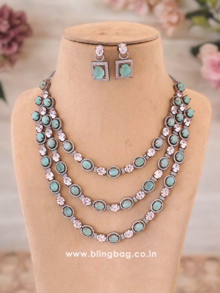 Mint Adriene Zirconia Jewellery Set