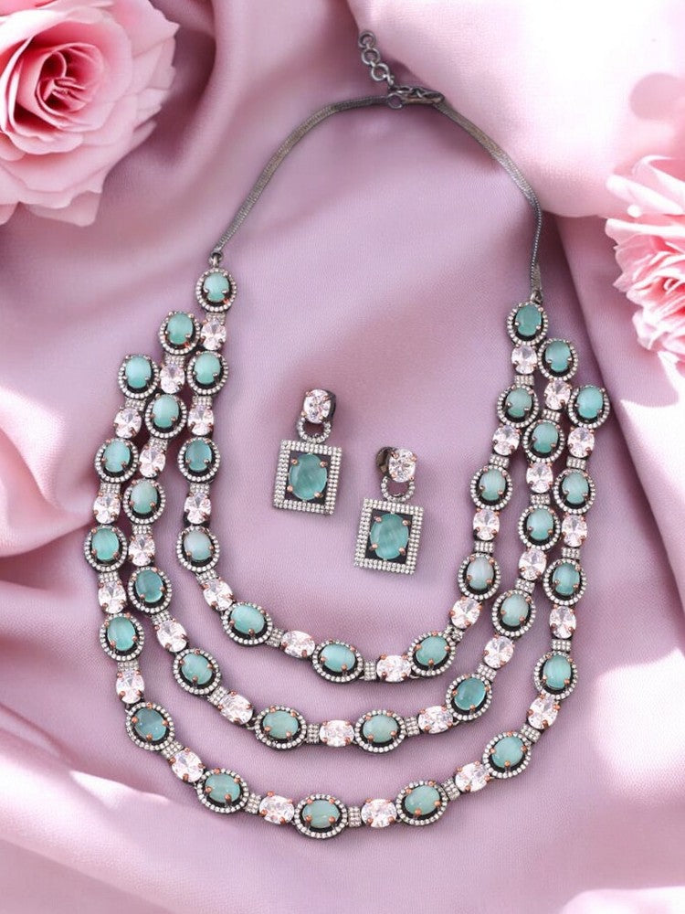 Mint Adriene Zirconia Jewellery Set