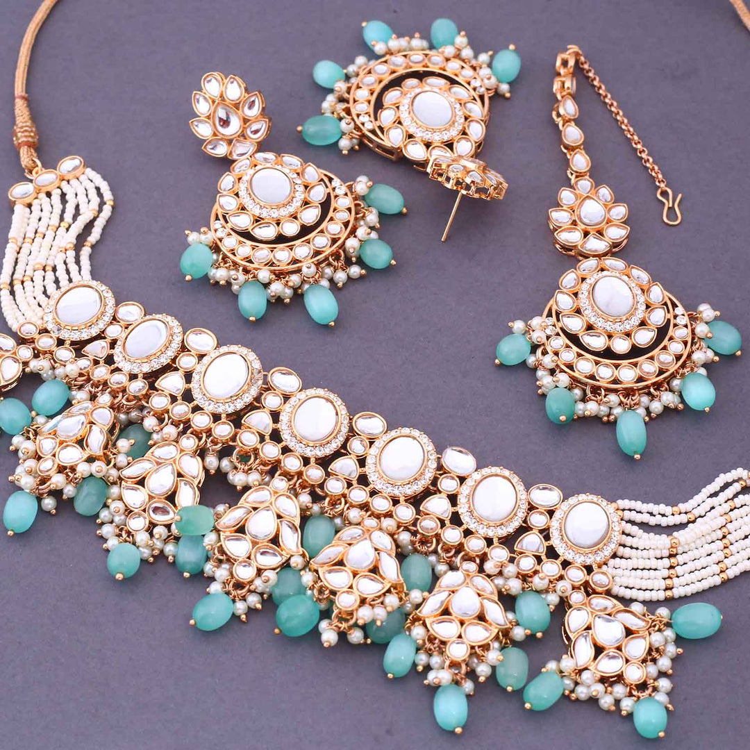Mint Albina Kundan Jewellery Set