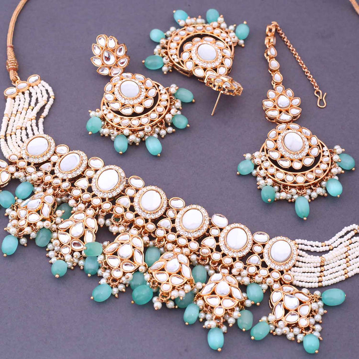 Mint Albina Kundan Jewellery Set