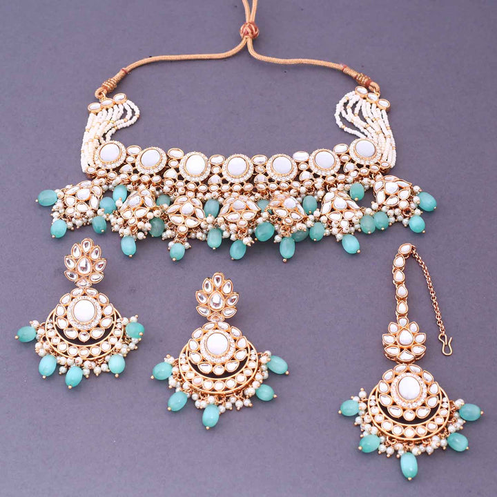 Mint Albina Kundan Jewellery Set