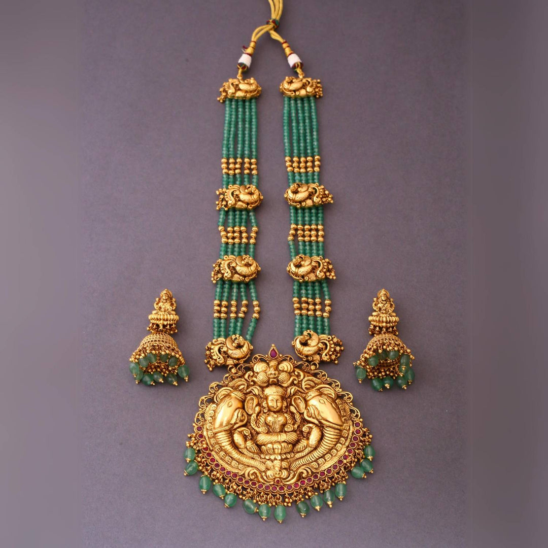 Mint Ananta Temple Jewellery Set- New Arrival