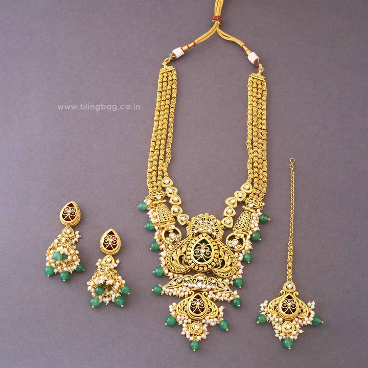 Mint Anvitha Kundan Jewellery Set - New Arrival