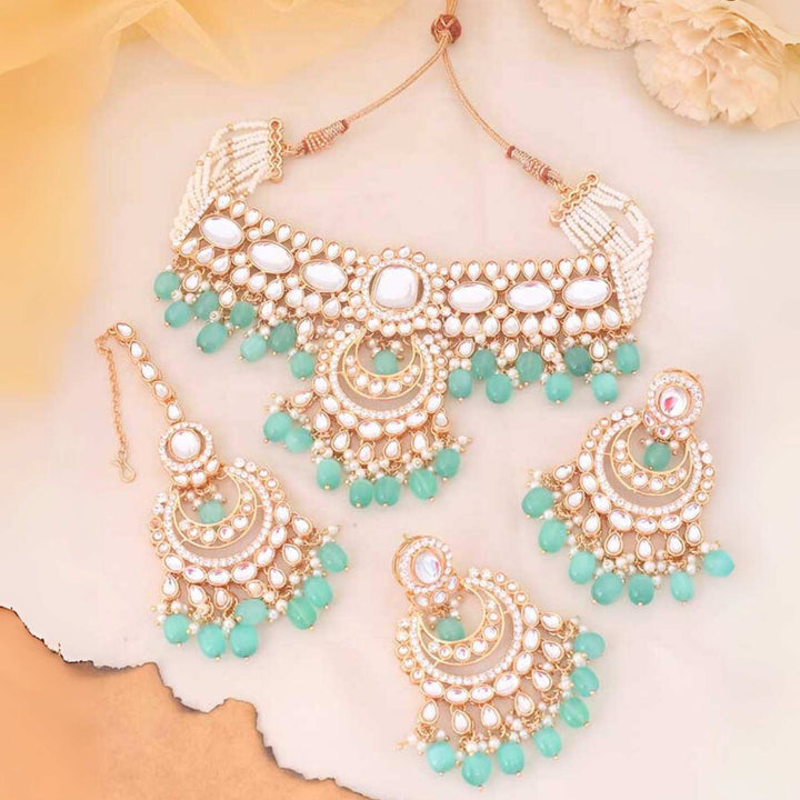 Mint Arpani Kundan Jewellery Set - EOSS