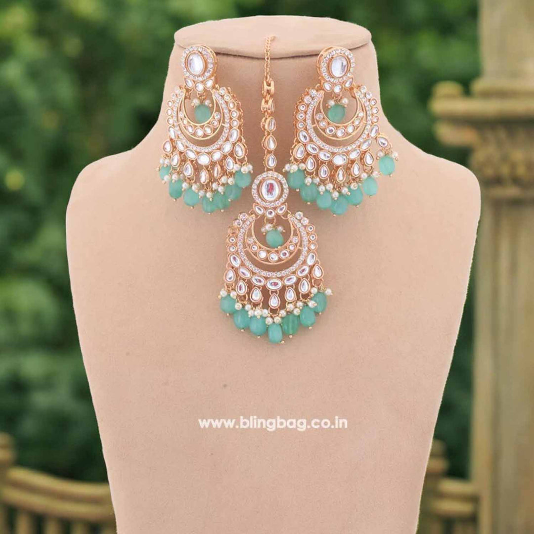 Mint Arpani Kundan Jewellery Set - EOSS