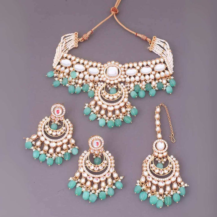 Mint Arpani Kundan Jewellery Set - EOSS