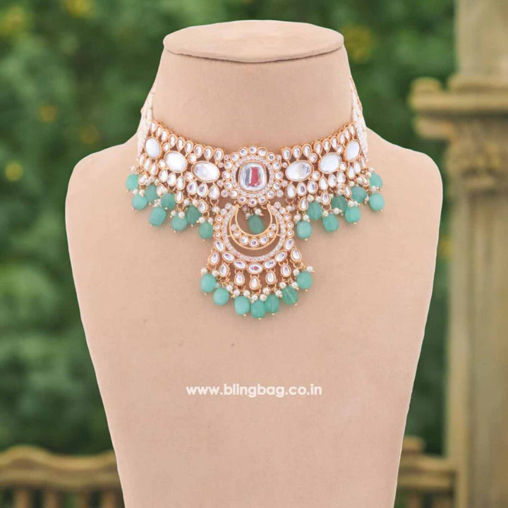 Mint Arpani Kundan Jewellery Set - EOSS