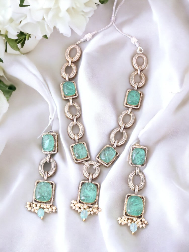 Mint Caitlin Zirconia Jewellery Set