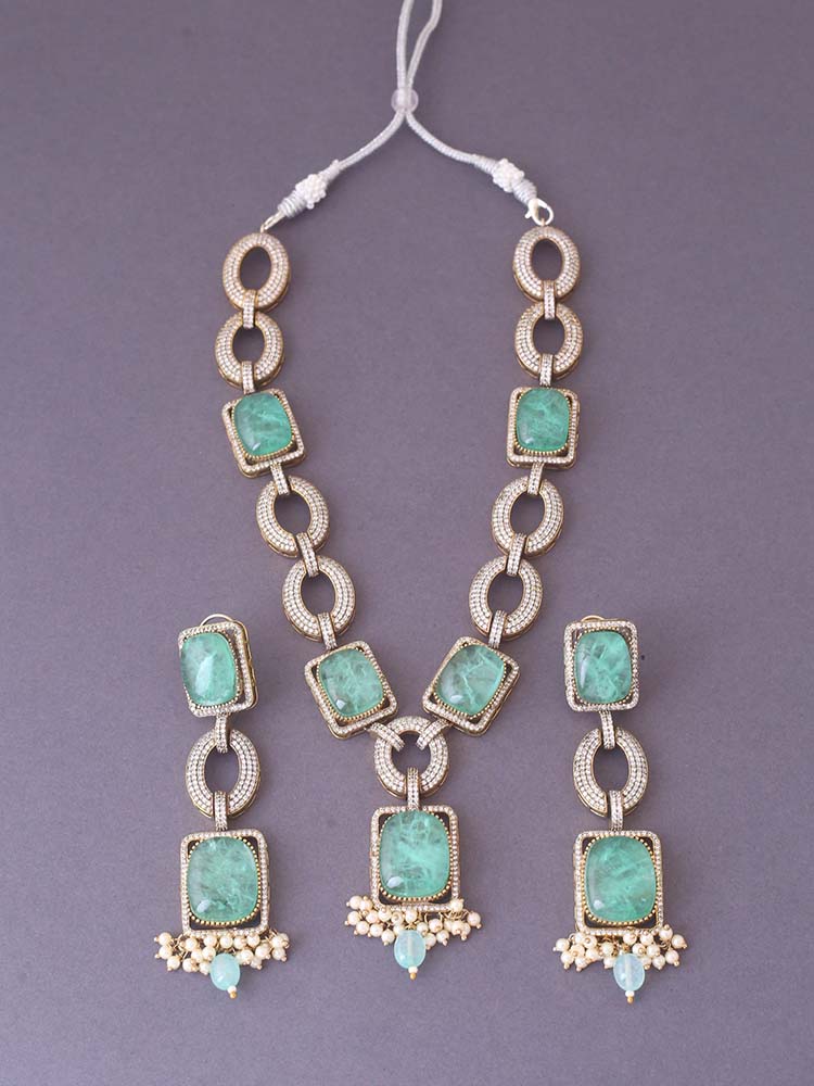 Mint Caitlin Zirconia Jewellery Set