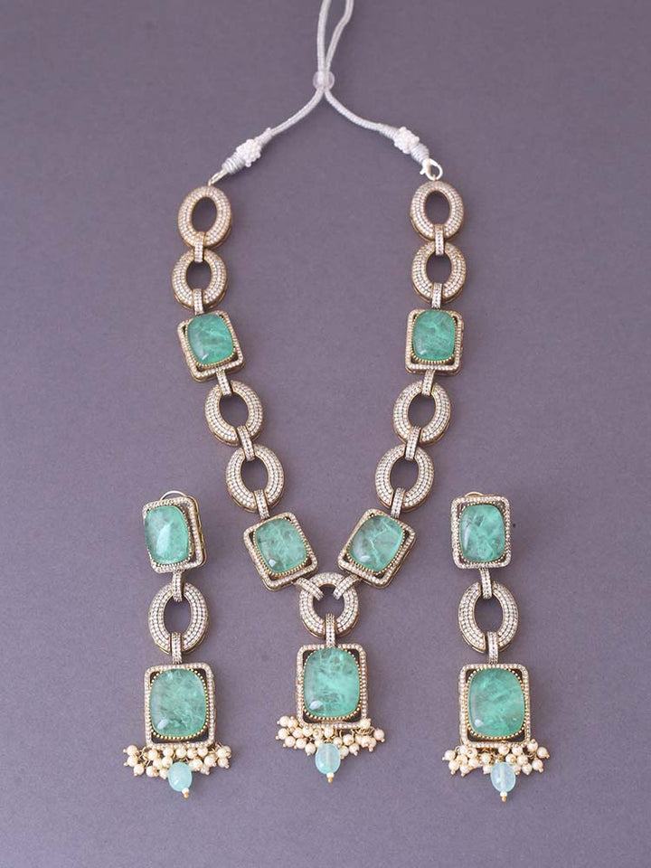 Mint Caitlin Zirconia Jewellery Set