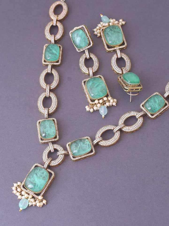 Mint Caitlin Zirconia Jewellery Set